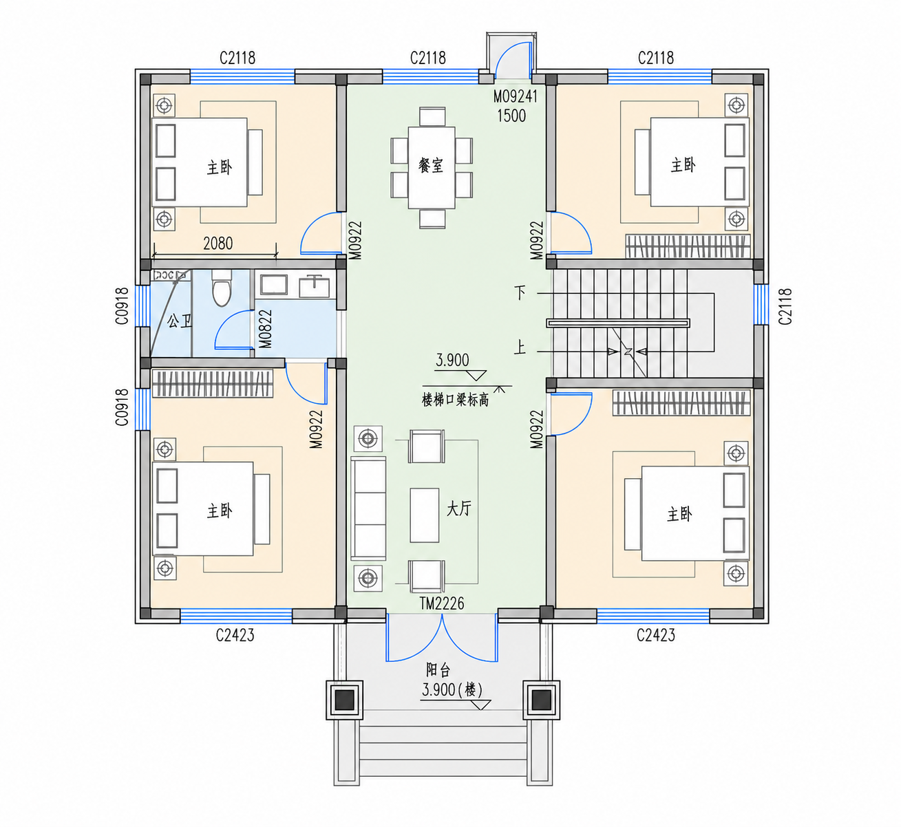 江陵滩桥马府平面图