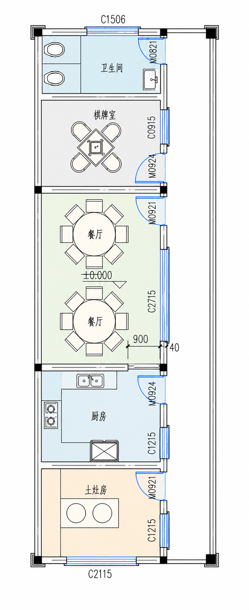 嘉鱼县舒桥谭总平面图