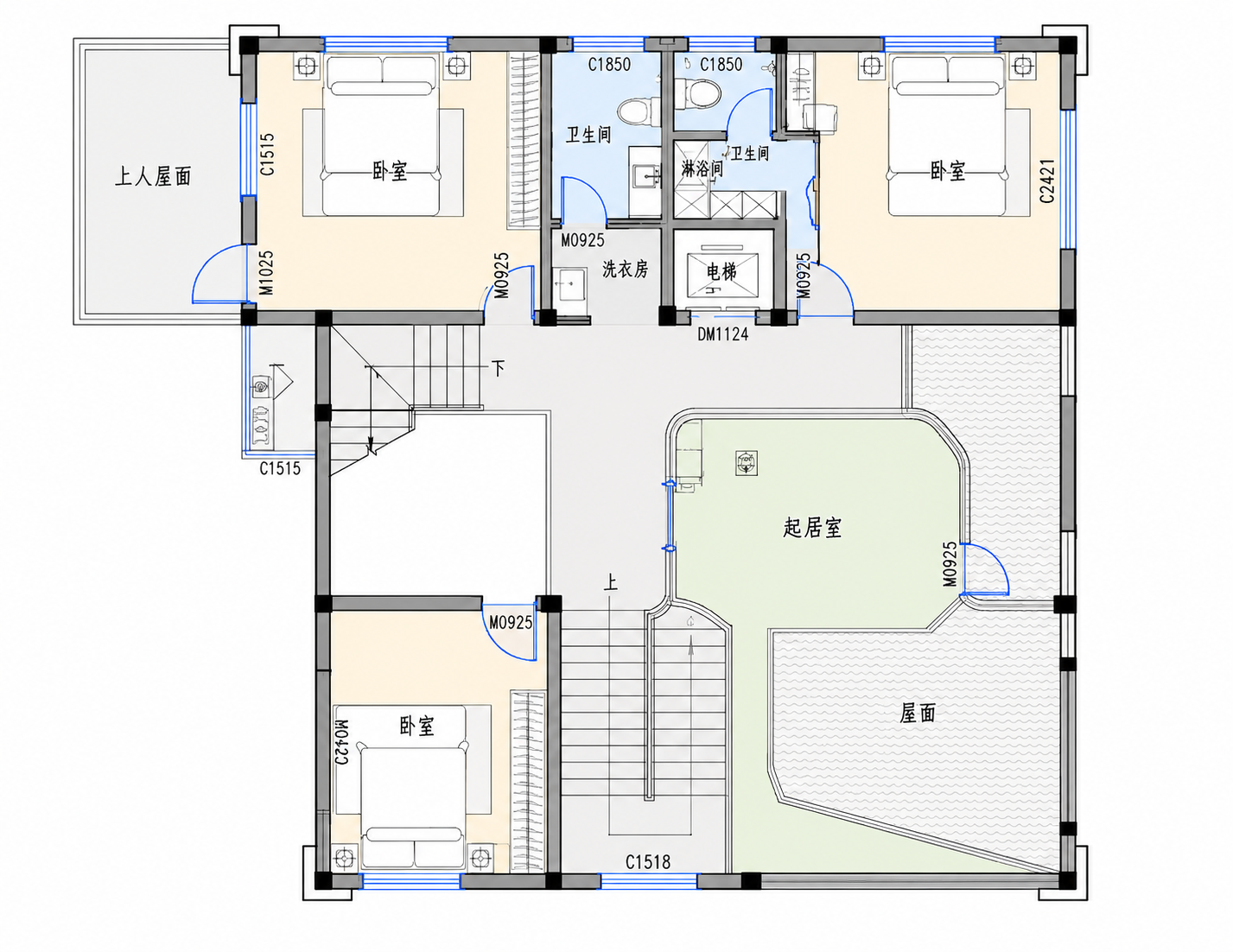 公安群新村秦府平面图